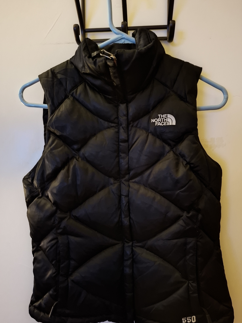 The North Face Women's Black 550 Fill Down Puffer Vest Full Zip XS
